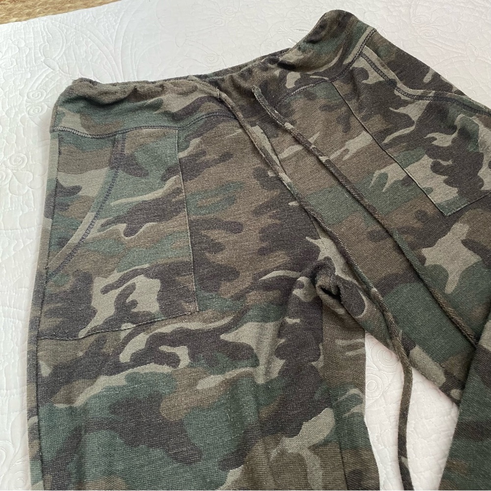 Agnes & Dora Camo Track Joggers in Green and Brown